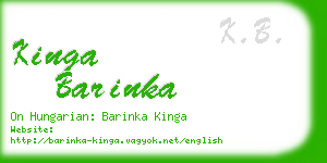 kinga barinka business card